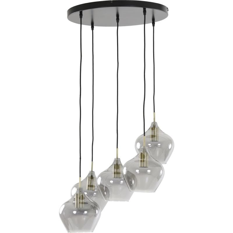 Koop nu: Hanglamp Rozy 5-lichts rond
