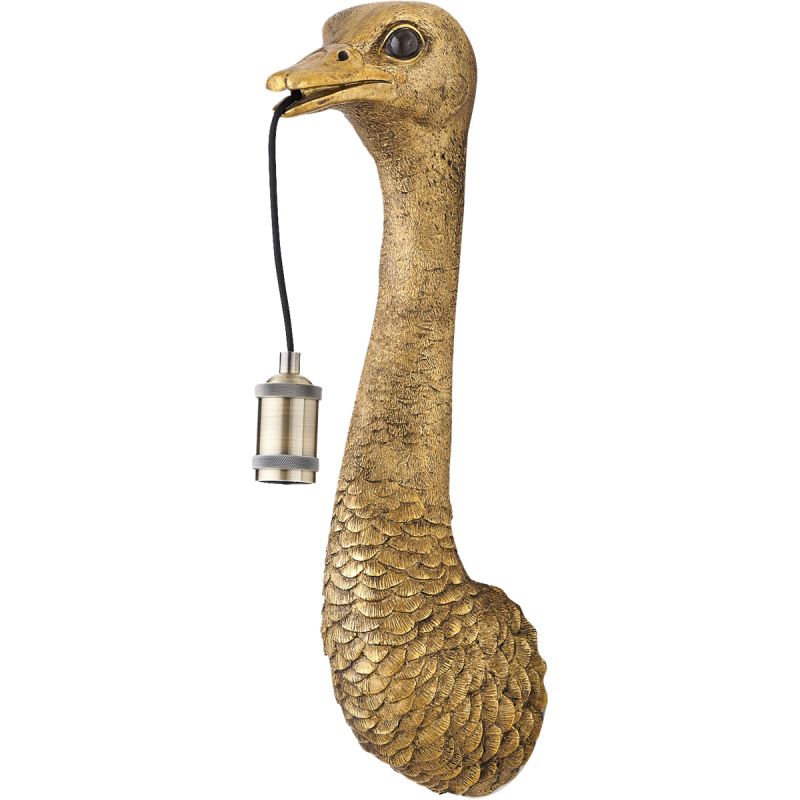 Koop nu: Wandlamp Struisvogel antiek brons
