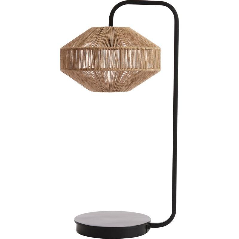Koop nu: Tafellamp D26x60 cm Lyra naturel+mat zwart