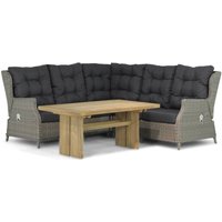 Aanbieding Garden Collections Chicago/Brighton 140 cm dining loungeset 4-delig