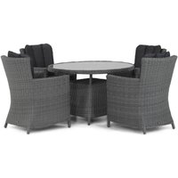 Aanbieding Garden Collections Venerdi/Buckingham 120 cm rond dining tuinset 5-delig