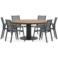 Aanbieding Lifestyle Fiora/Salerno 160 cm dining tuinset 7-delig