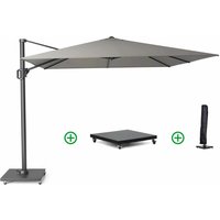 Aanbieding Platinum Challenger zweefparasol 3x3m  T2 premium (incl. voet en hoes) manhattan