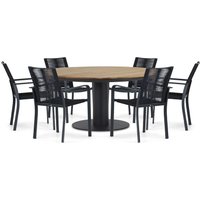 Aanbieding Santika Annisa/Salerno 160 cm dining tuinset 7-delig