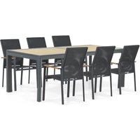 Aanbieding Presto Ricadi teak/Rosarno 214/273 cm dining tuinset 7-delig