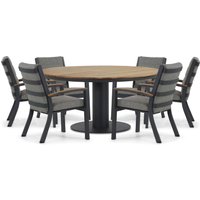 Aanbieding Osmen Midura/Salerno 160 cm dining tuinset 7-delig