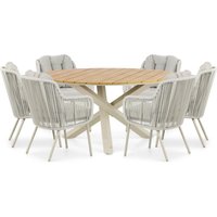Aanbieding Santika Nanda/Ancona 150 cm dining tuinset 7-delig