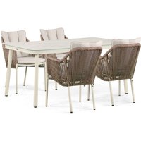 Aanbieding Lifestyle Marbella/Tavano 160 cm dining tuinset 5-delig