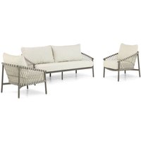 Aanbieding 4 Seasons Outdoor Allora stoel-bank loungeset 3-delig