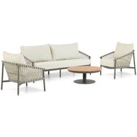 Aanbieding 4 Seasons Outdoor Allora/Salerno 80 cm stoel-bank loungeset 4-delig