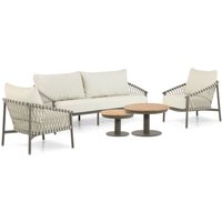 Aanbieding 4 Seasons Outdoor Allora/Salerno 45/60 cm stoel-bank loungeset 5-delig