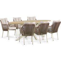 Aanbieding De Laan Marbella/Matara 220 cm dining tuinset 7-delig