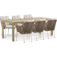 Aanbieding De Laan Marbella/Weston 210 cm dining tuinset 7-delig