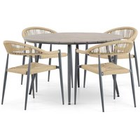 Aanbieding De Laan Granada/Matale 125 cm dining tuinset 5-delig