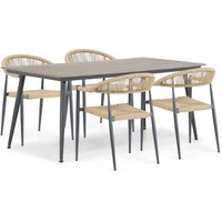 Aanbieding De Laan Granada/Matale 180 cm dining tuinset 5-delig