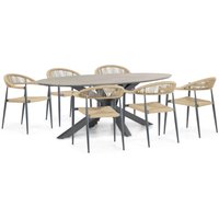 Aanbieding De Laan Granada/Matara 220 cm dining tuinset 7-delig