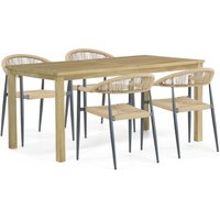 Aanbieding De Laan Granada/Weston 160 cm dining tuinset 5-delig