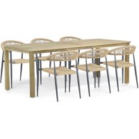 Aanbieding De Laan Granada/Weston 210 cm dining tuinset 7-delig