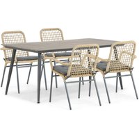 Aanbieding De Laan Catalone/Matale 180 cm dining tuinset 5-delig