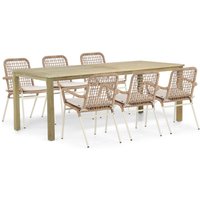 Aanbieding De Laan Catalone/Weston 210 cm dining tuinset 7-delig