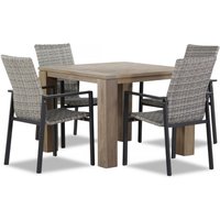 Aanbieding Lifestyle Upton/Brighton 100 cm dining tuinset 5-delig stapelbaar