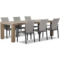 Aanbieding Lifestyle Upton/Brighton 240 cm dining tuinset 7-delig stapelbaar