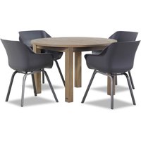Aanbieding Hartman Sophie element/Brighton rond 120 cm dining tuinset 5-delig