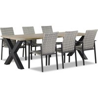 Aanbieding Lifestyle Upton/Cardiff 240 cm dining tuinset 7-delig stapelbaar