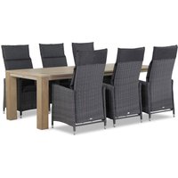Aanbieding Garden Collections Madera/Brighton 240 cm dining tuinset 7-delig