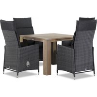 Aanbieding Garden Collections Madera/Brighton 100 cm dining tuinset 5-delig