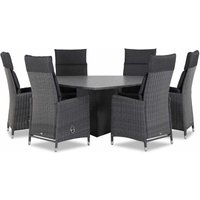Aanbieding Garden Collections Madera/Graniet triangel 170 cm dining tuinset 7-delig
