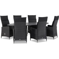 Aanbieding Garden Collections Madera/Graniet ovaal 240 cm dining tuinset 7-delig