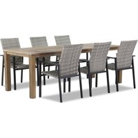 Aanbieding Lifestyle Upton/Bristol 220 cm dining tuinset 7-delig stapelbaar