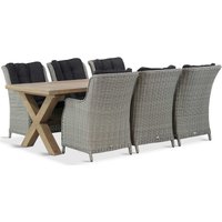 Aanbieding Garden Collections Buckingham/Oregon 240 cm dining tuinset 7-delig