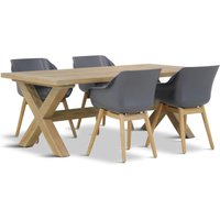 Aanbieding Hartman Sophie teak/Oregon 200 cm dining tuinset 5-delig