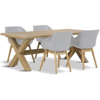 Aanbieding Hartman Sophie teak/Oregon 200 cm dining tuinset 5-delig