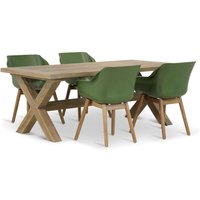 Aanbieding Hartman Sophie teak/Oregon 200 cm dining tuinset 5-delig
