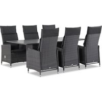 Aanbieding Garden Collections Madera/Graniet 220 cm dining tuinset 7-delig