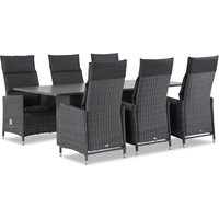 Aanbieding Garden Collections Madera/Graniet 220 cm dining tuinset 7-delig