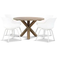 Aanbieding Hartman Sophie element/Sand city 120 cm dining tuinset 5-delig