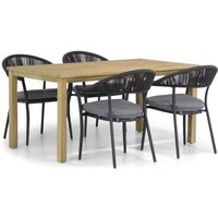 Aanbieding Santika Vivian/Weston 160 cm dining tuinset 5-delig