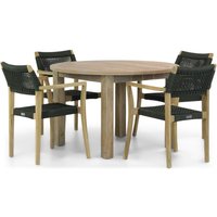 Aanbieding Lifestyle Dallas/Brighton 120 cm rond dining tuinset 5-delig