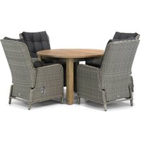 Aanbieding Garden Collections Kingston/Brighton 120 cm rond dining tuinset 5-delig