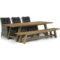 Aanbieding Garden Collections Kingston/Lazio 260 cm dining tuinset 5-delig