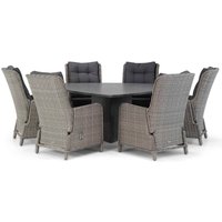 Aanbieding Garden Collections Kingston/Graniet 170 cm triangel dining tuinset 7-delig