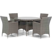 Aanbieding Garden Collections Dublin/Aberdeen 120 cm rond dining tuinset 5-delig