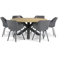 Aanbieding Hartman Sophie element/Rockville 160 cm rond dining tuinset 7-delig