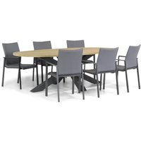 Aanbieding Lifestyle Rome/Brookline 240 cm ovaal dining tuinset 7-delig