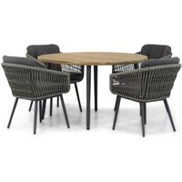 Aanbieding Lifestyle Western/Montana 130 cm rond dining tuinset 5-delig