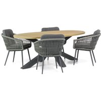 Aanbieding Lifestyle Western/Brookline 200 cm ovaal dining tuinset 5-delig